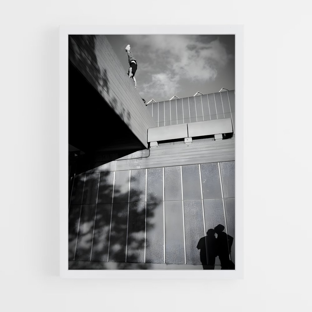 Poster Skateboarder Élevé – affiche Parkour et freerun (vue 3)